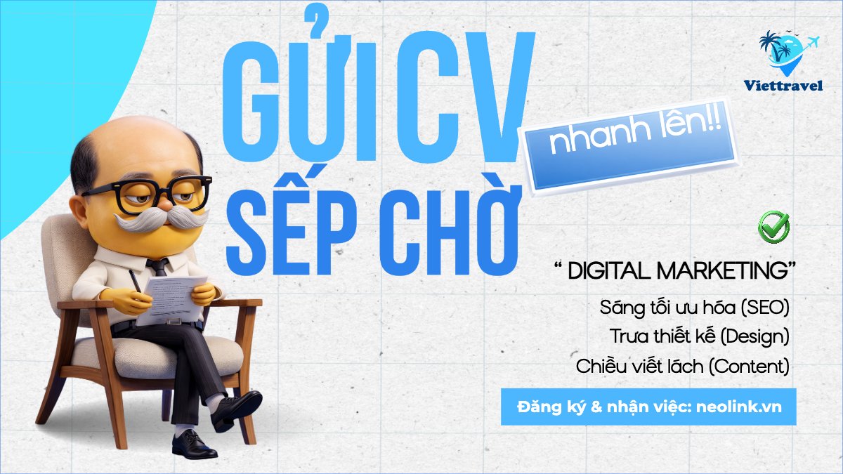 Mẫu Bài post MXH (16:9) Gửi CV nhanh lên, sếp chờ — LayerPic