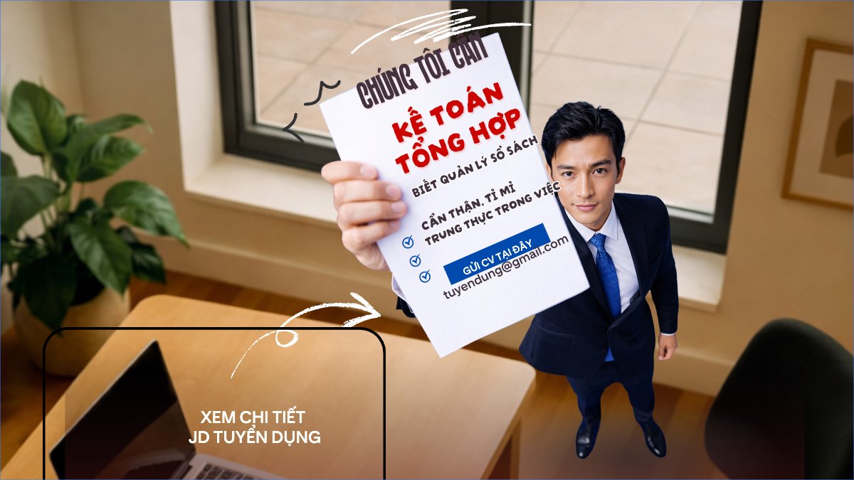 Mẫu Bài post MXH (16:9) Chúng tôi cần kế toán — LayerPic