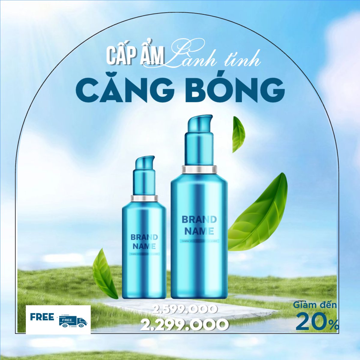 Mẫu Bài post MXH vuông Spa, beauty, làm đẹp, thẩm mỹ, comestic — LayerPic