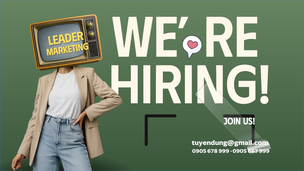 Mẫu Bài post MXH (16:9) We are hiring — LayerPic