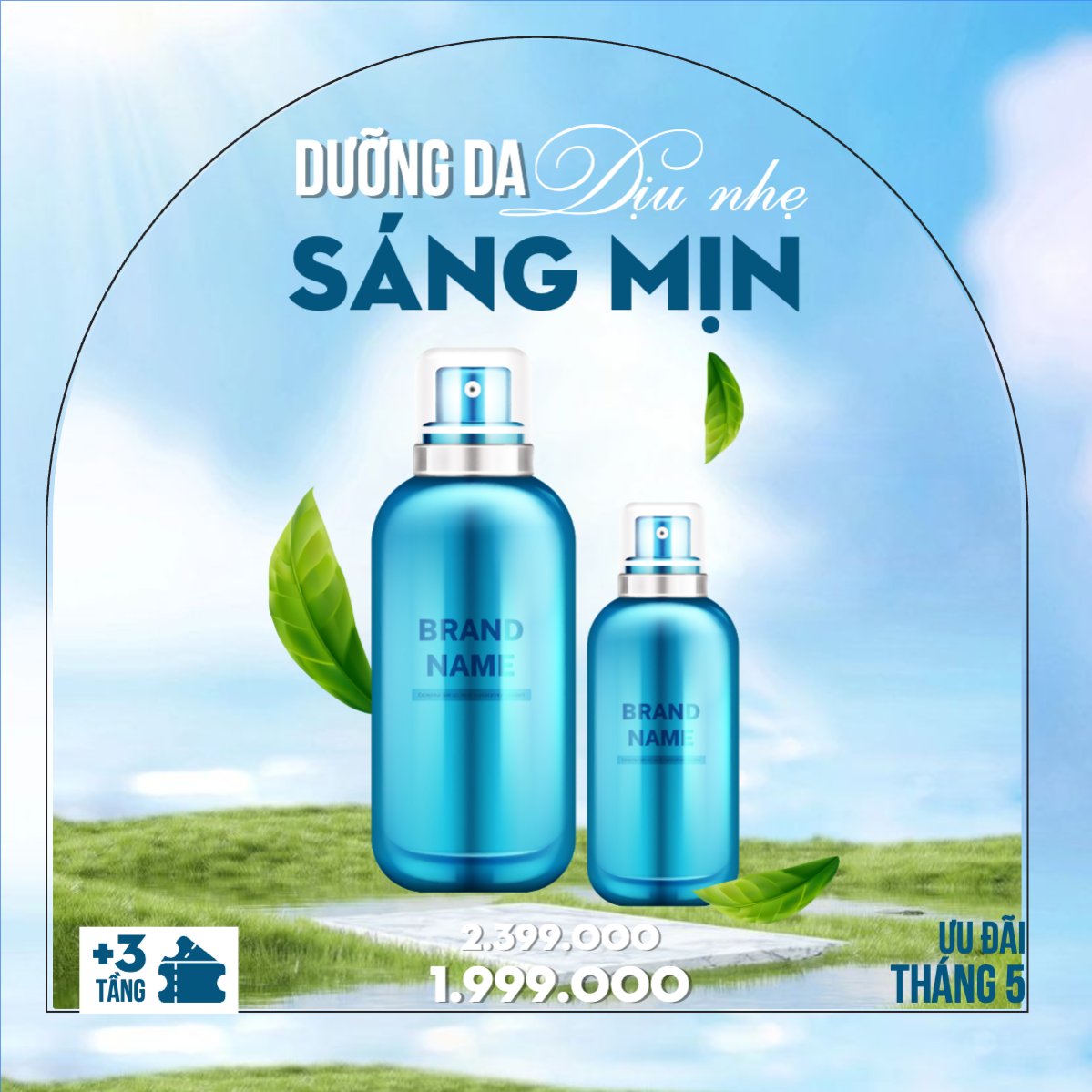 Mẫu Bài post MXH vuông Spa, beauty, làm đẹp, thẩm mỹ, comestic — LayerPic