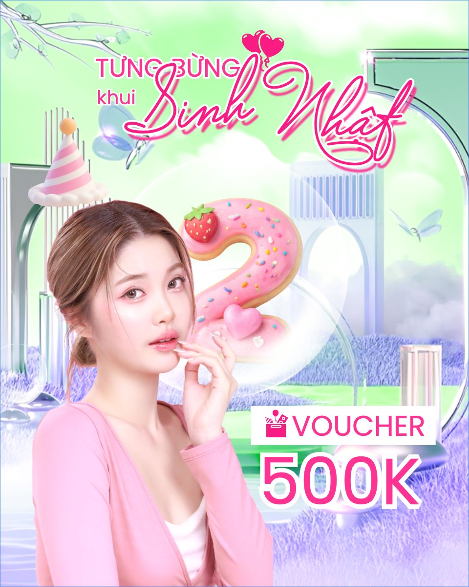 Mẫu Bài post MXH dọc Tưng bừng khui quà sinh nhật — LayerPic