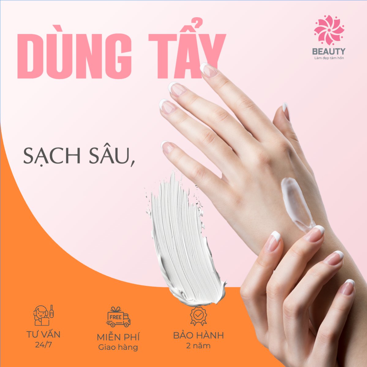 Mẫu Bài post MXH vuông Spa, beauty, làm đẹp, thẩm mỹ, comestic — LayerPic