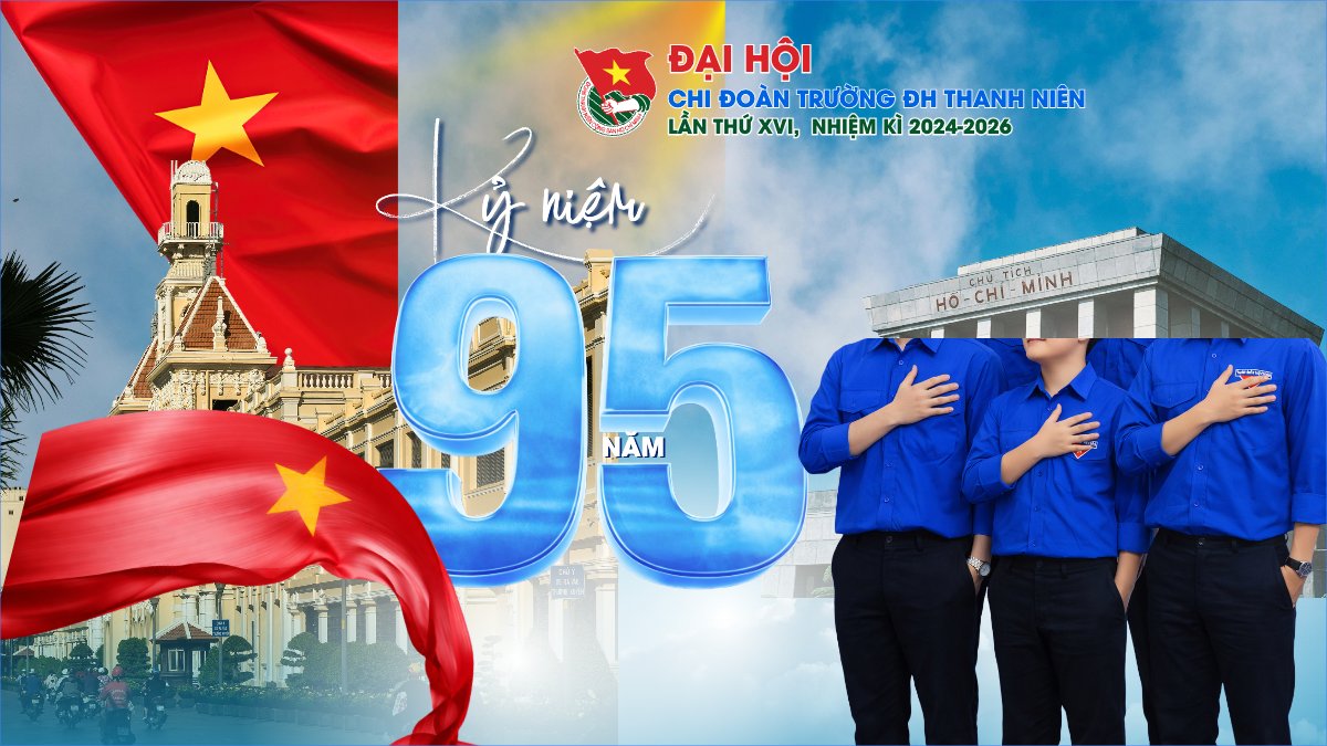 Mẫu Bài post MXH (16:9) Ngày thành lập Đoàn TNCS Hồ Chí Minh 20/3 — LayerPic