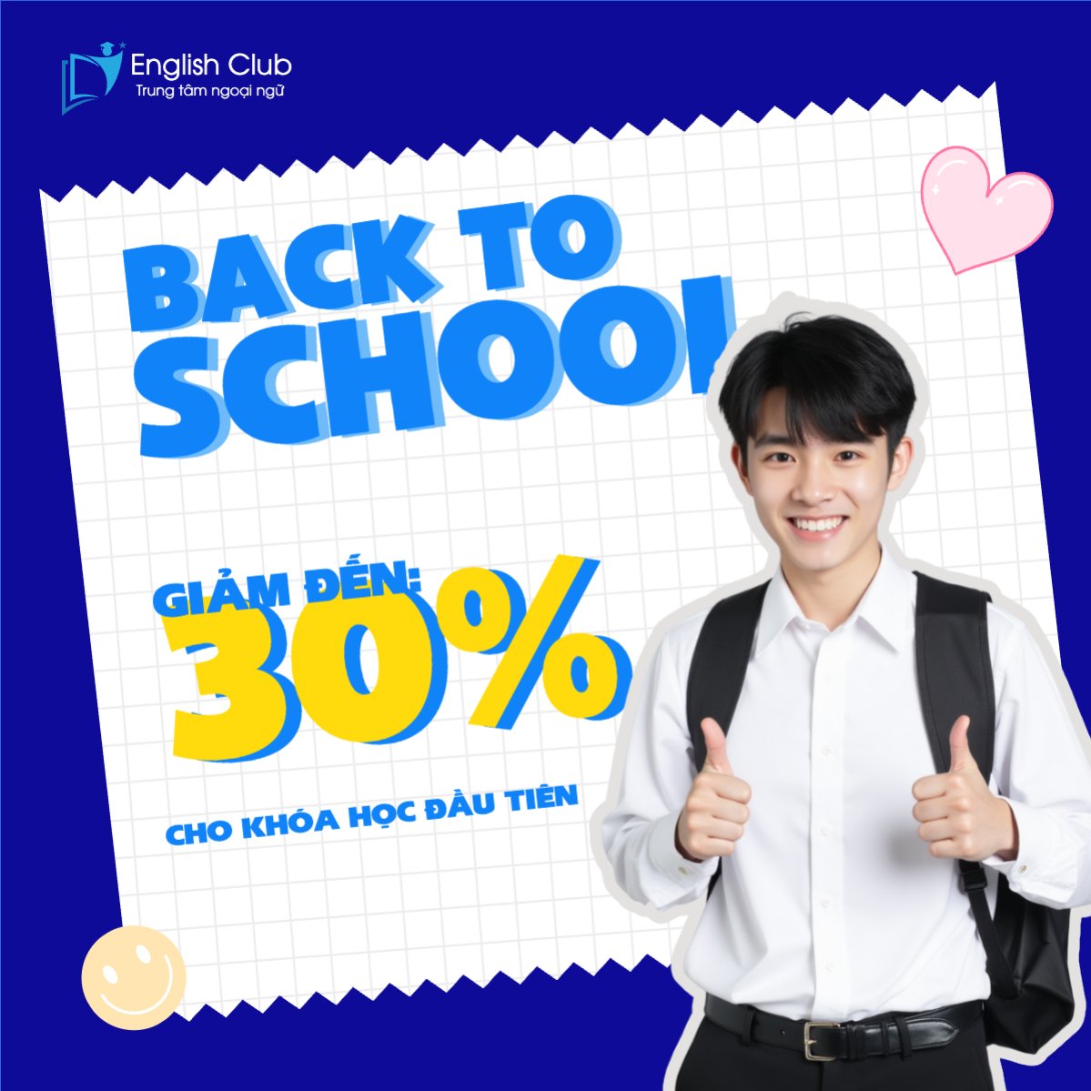 Mẫu Bài post MXH vuông Giáo dục, education, school, trường học — LayerPic