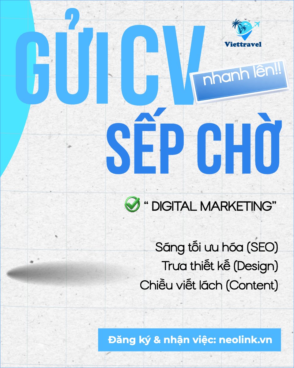 Mẫu Bài post MXH dọc Gửi CV nhanh nhé, sếp chờ — LayerPic