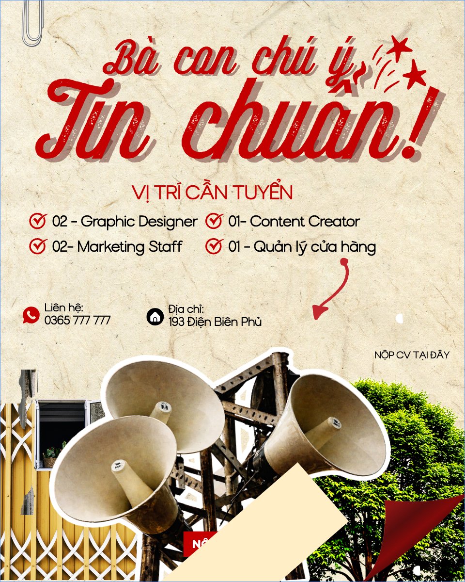 Mẫu Bài post MXH dọc Tuyển dụng nhân tài — LayerPic