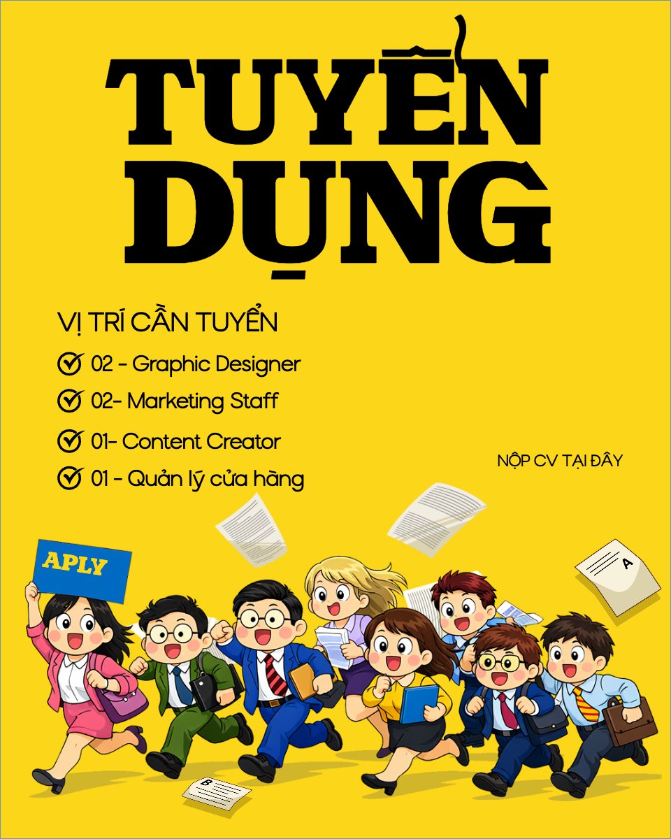 Mẫu Bài post MXH dọc Tuyển dụng chăm sóc khách hàng — LayerPic