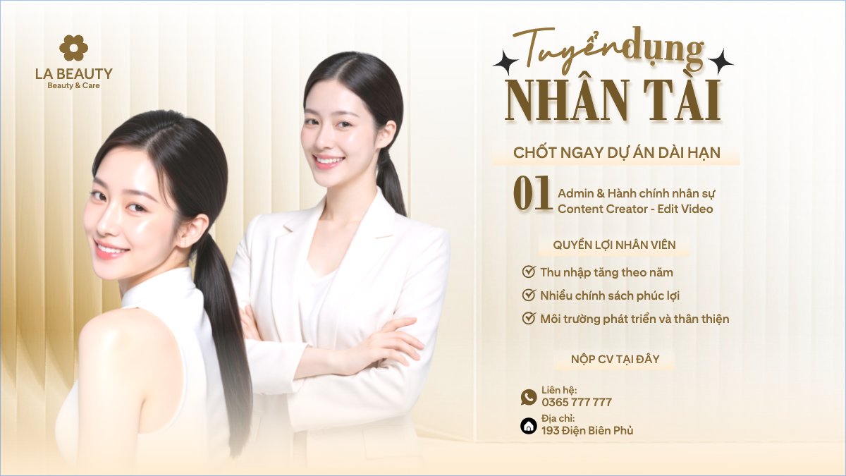 Mẫu Bài post MXH (16:9) Tuyển dụng nhân tài — LayerPic