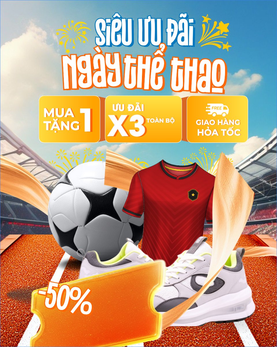 Mẫu Bài post MXH dọc Ngày thể thao Việt Nam 27/3 — LayerPic