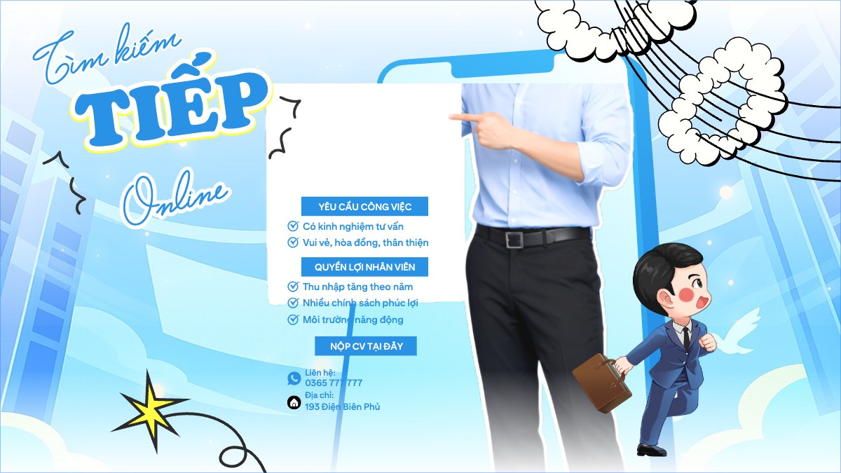 Mẫu Bài post MXH (16:9) Tìm kiếm tiếp thị online — LayerPic