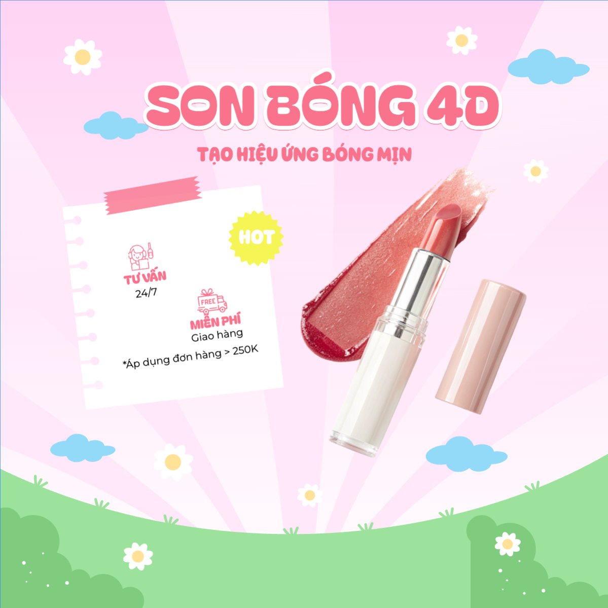Mẫu Bài post MXH vuông Giảm giá, sale, spa, beauty, làm đẹp, thẩm mỹ — LayerPic
