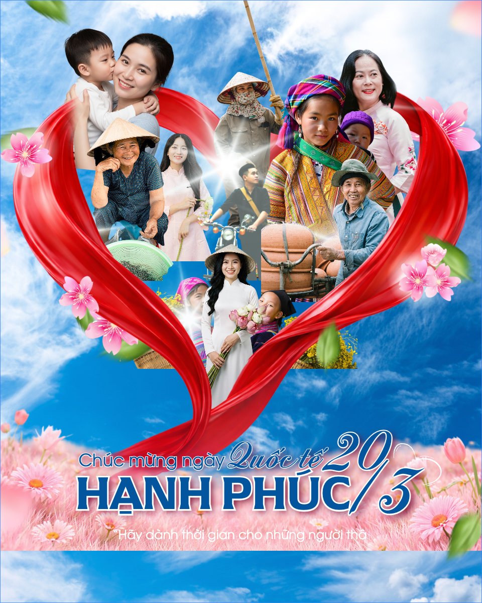 Mẫu Bài post MXH dọc Quốc tế hạnh phúc 20/3 — LayerPic
