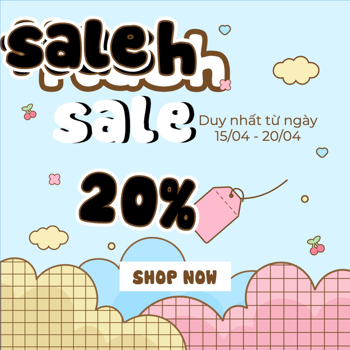 Mẫu Bài post MXH vuông Giảm giá, sale, fashion, thời trang, quần áo, trang phục, clothes, outfit — LayerPic