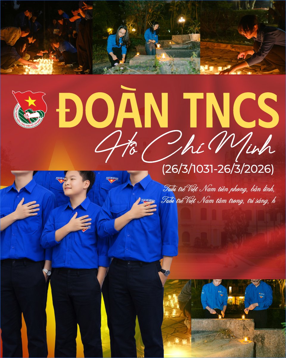 Mẫu Bài post MXH dọc Ngày thành lập Đoàn TNCS Hồ Chí Minh 20/3 — LayerPic