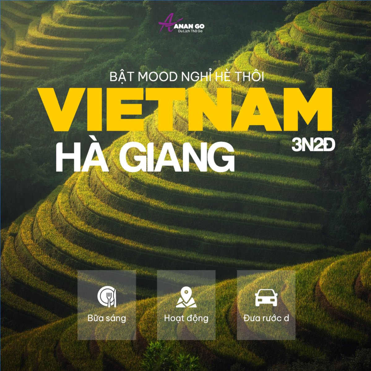 Mẫu Bài post MXH vuông Du lịch, travel, tourism, trải nghiệm, khám phá — LayerPic
