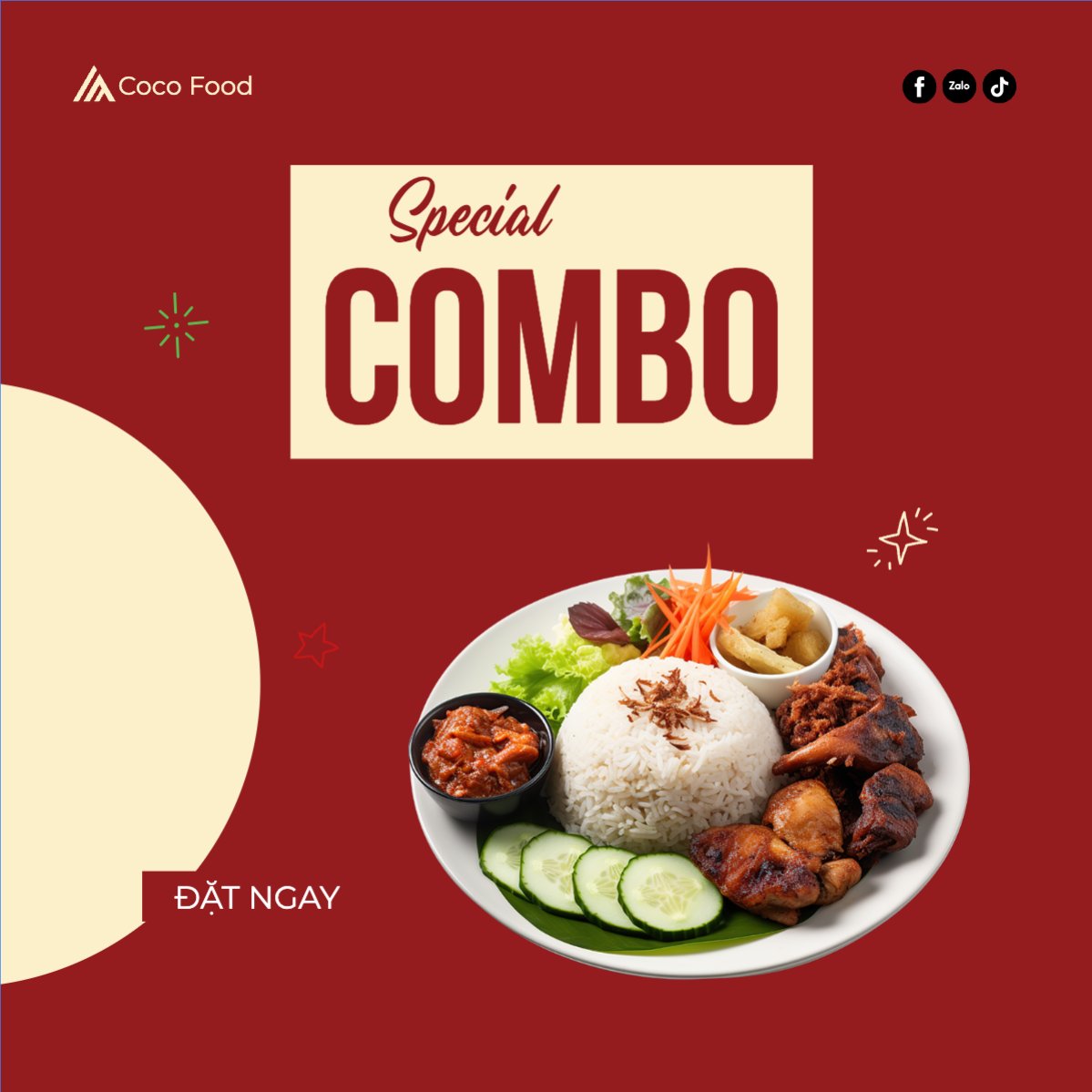 Mẫu Bài post MXH vuông Giảm giá, sale, đồ ăn, food, thực phẩm, ẩm thực, món ăn, F&B, thức ăn — LayerPic