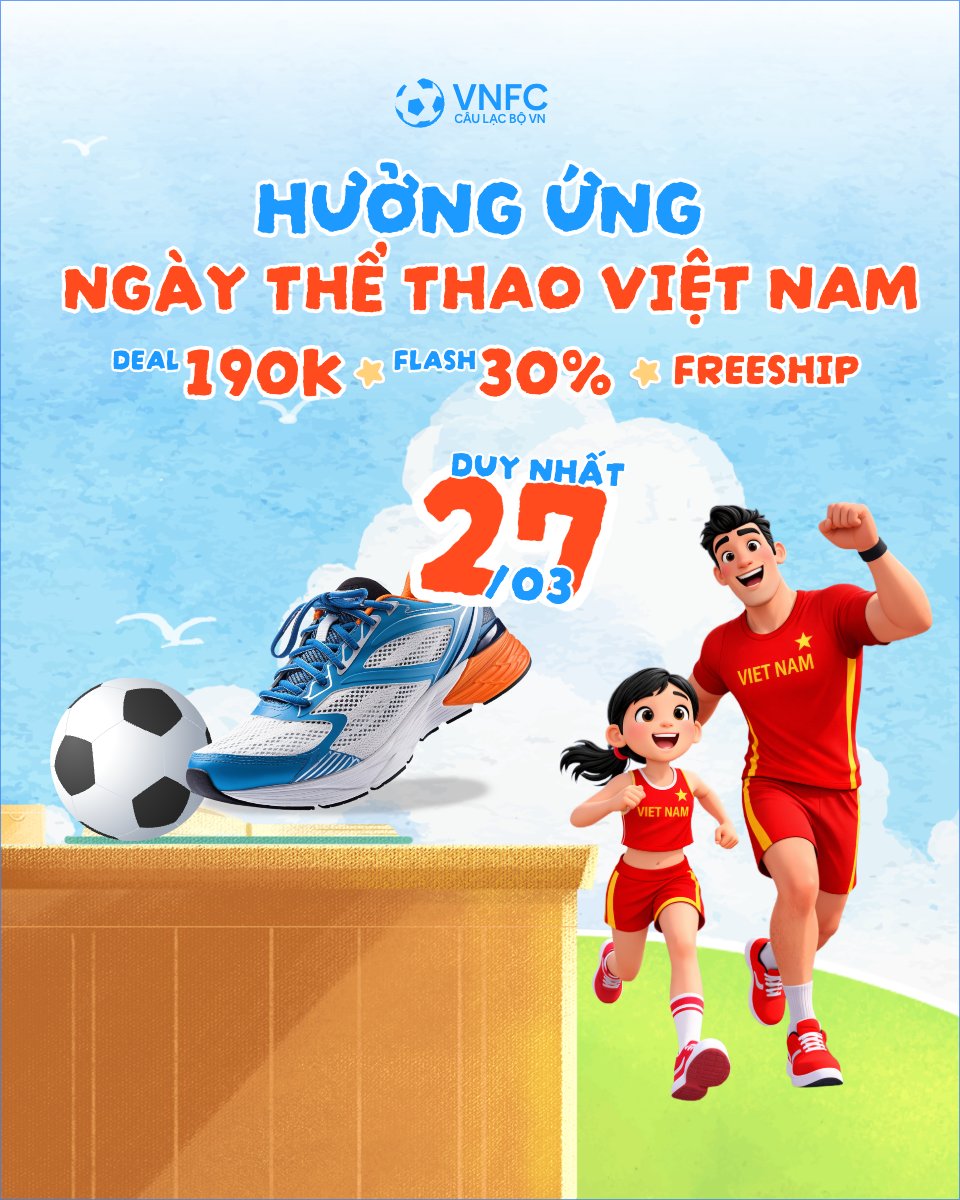 Mẫu Bài post MXH dọc Hưởng ứng ngày thể thao Việt Nam 27/3 — LayerPic