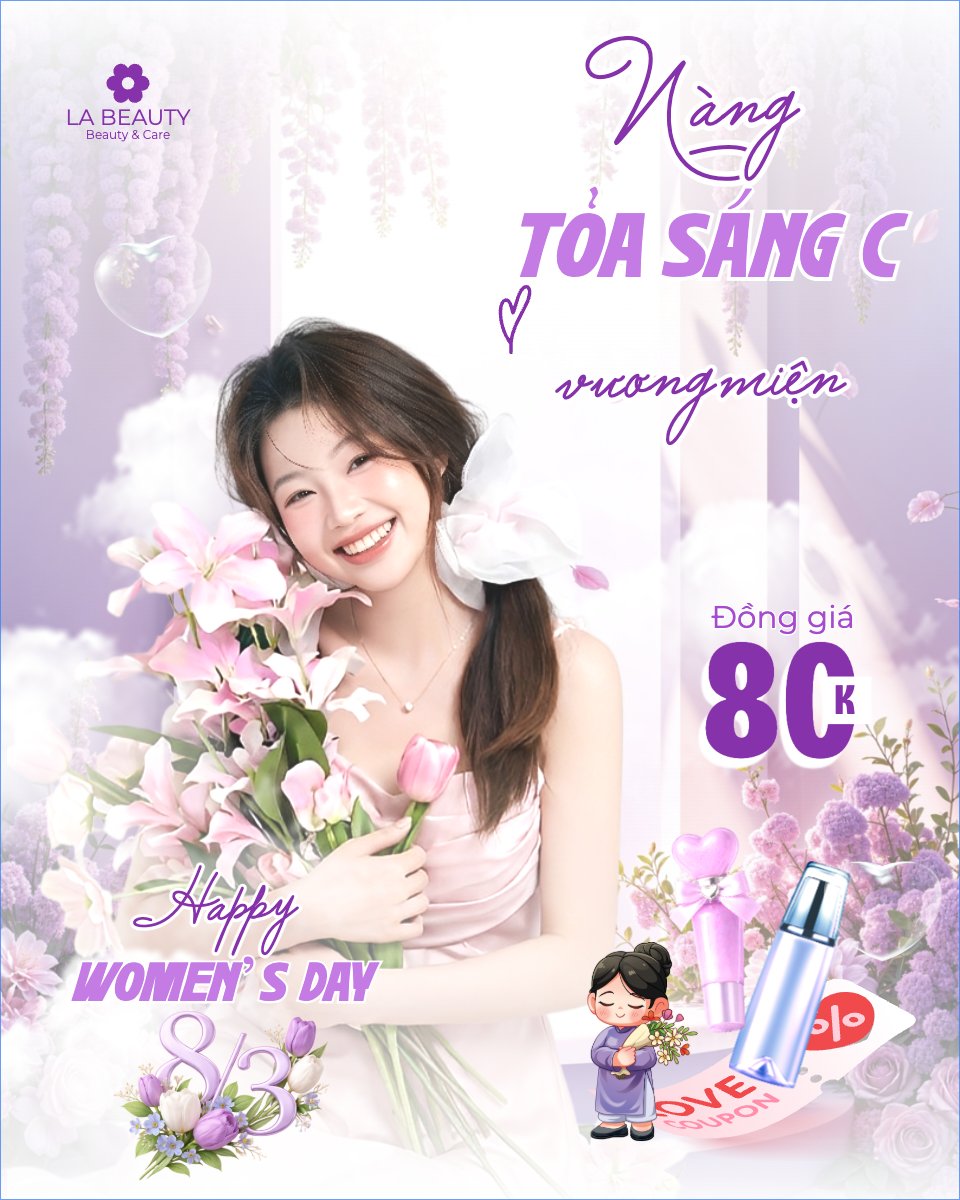 Mẫu Bài post MXH dọc Nàng tỏa sáng chẳng cần vương miện 8/3 — LayerPic