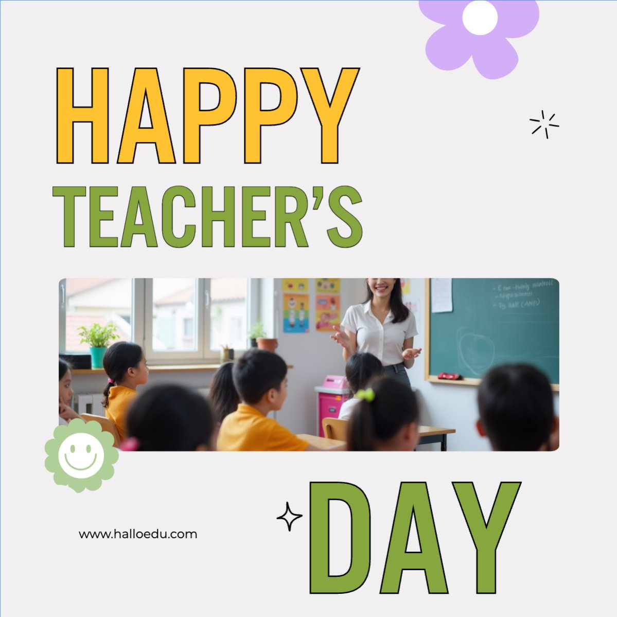Mẫu Bài post MXH vuông Nhà giáo Việt Nam, teacher's day, giáo dục, education, school, trường học — LayerPic