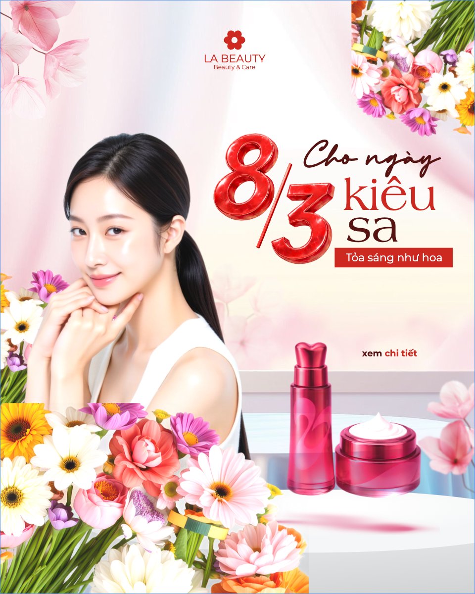 Mẫu Bài post MXH dọc Cho ngày 8/3 kiêu sa tỏa sáng như hoa — LayerPic