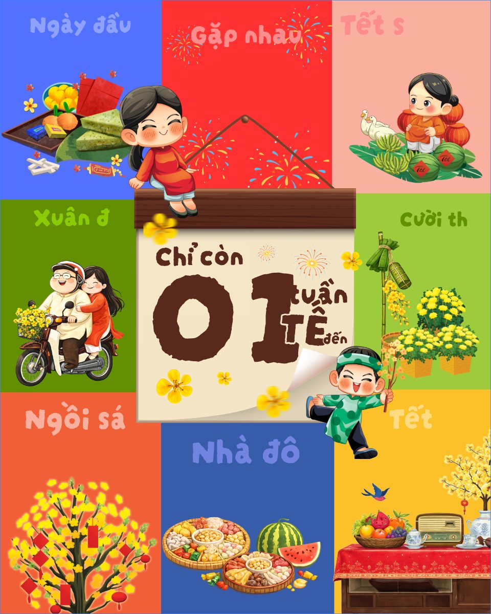 Mẫu Bài post MXH dọc Thông báo Tết — LayerPic