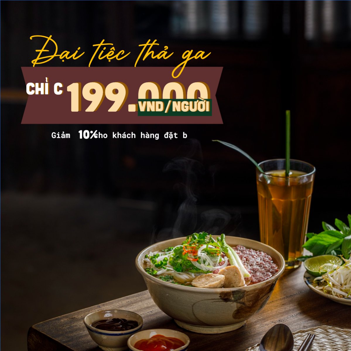 Mẫu Bài post MXH vuông Đồ ăn, food, thực phẩm, ẩm thực, món ăn, F&B, nhà hàng, thức ăn, món Việt — LayerPic