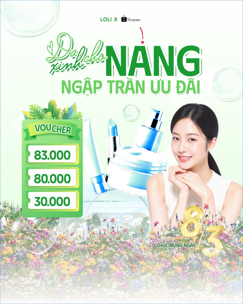 Da xinh cho nàng ngập tràn ưu đãi 8/3