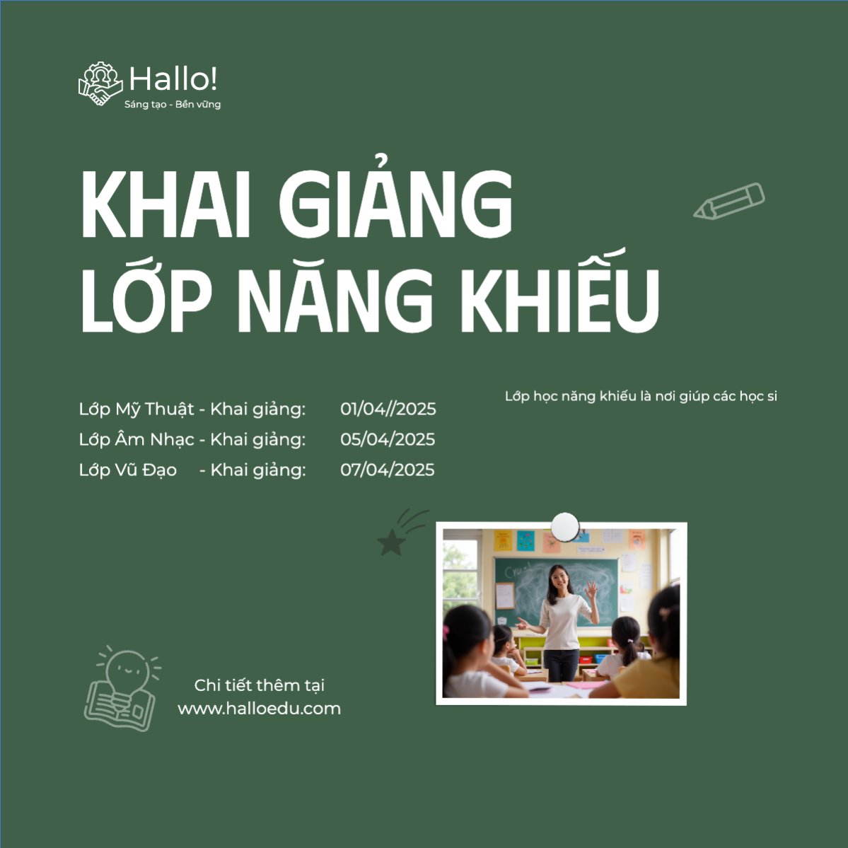 Mẫu Bài post MXH vuông Khai giảng, tuyển sinh, giáo dục, education, school, trường học — LayerPic