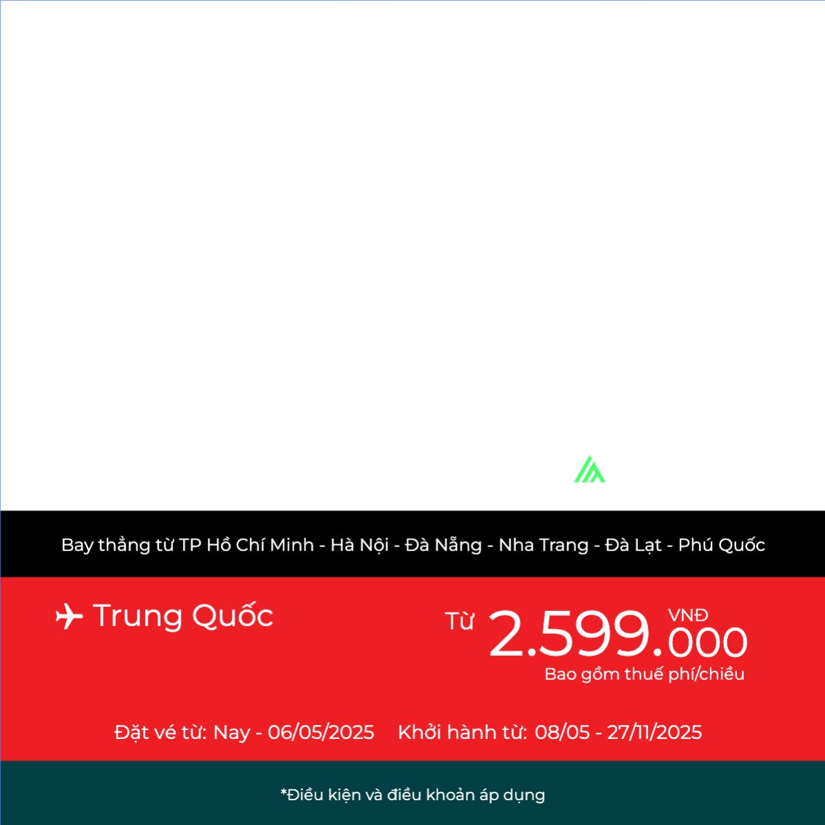 Mẫu Bài post MXH vuông Giảm giá, sale, du lịch, travel, tourism, trải nghiệm, khám phá — LayerPic