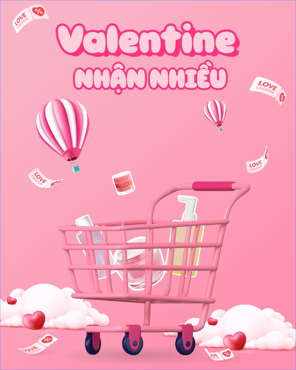 Mẫu Bài post MXH dọc Valentine nhận nhiều ưu đãi — LayerPic