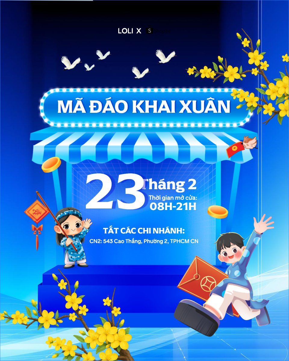 Mẫu Bài post MXH dọc Thông báo hoạt động trở lại — LayerPic