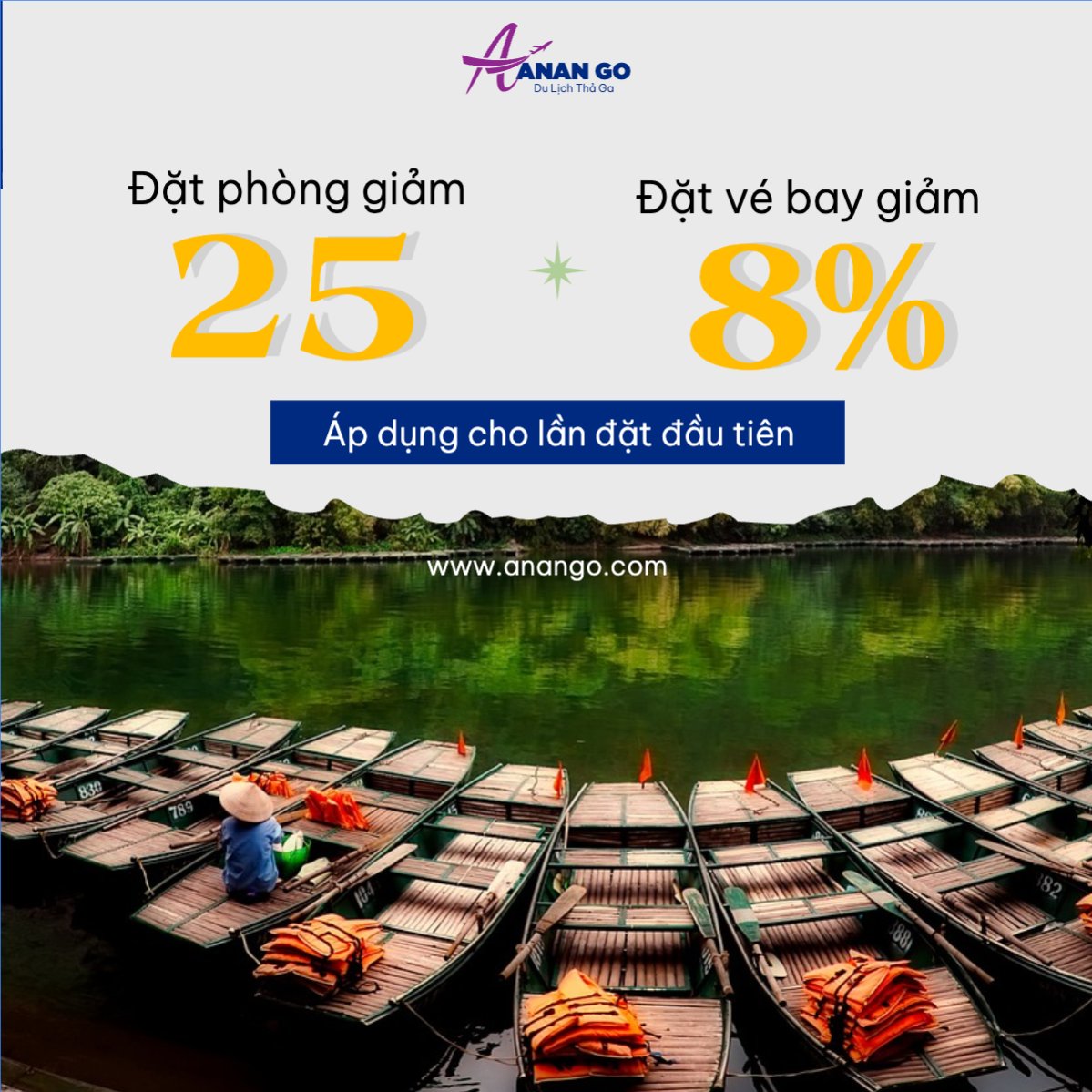 Mẫu Bài post MXH vuông Du lịch, travel, tourism, trải nghiệm, khám phá — LayerPic