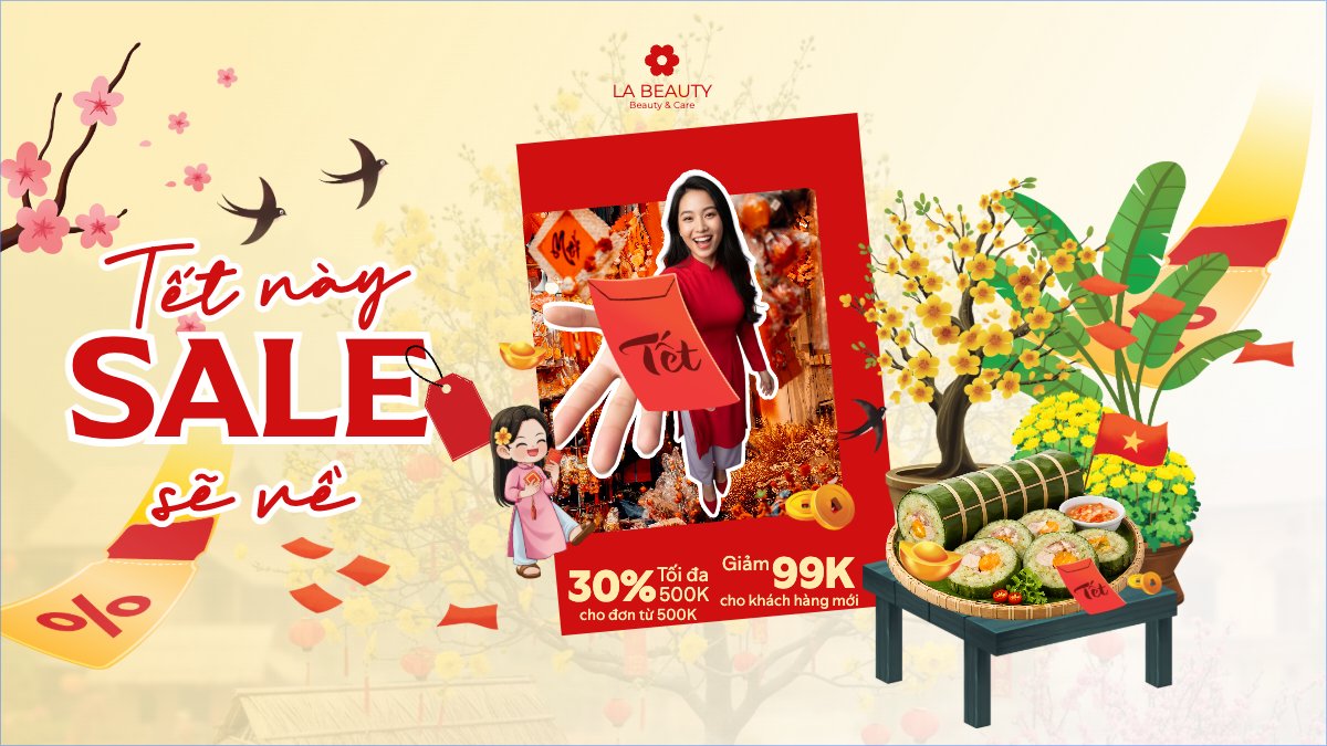 Mẫu Bài post MXH (16:9) Tết này sale sẽ về — LayerPic