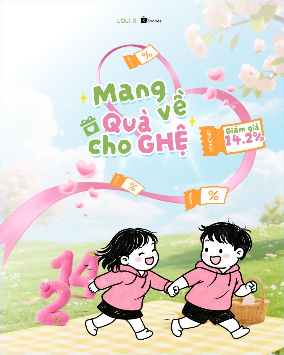 Mẫu Bài post MXH dọc Mang quà về cho ghệ — LayerPic