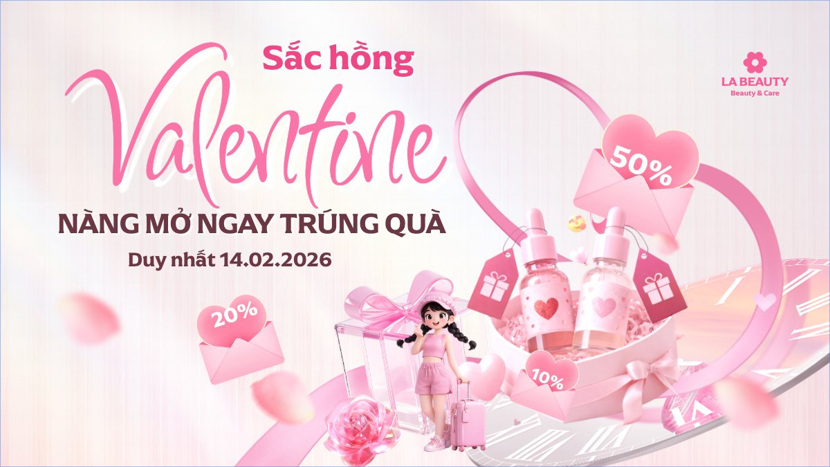 Sắc hồng Valentine mở ngay trúng quà