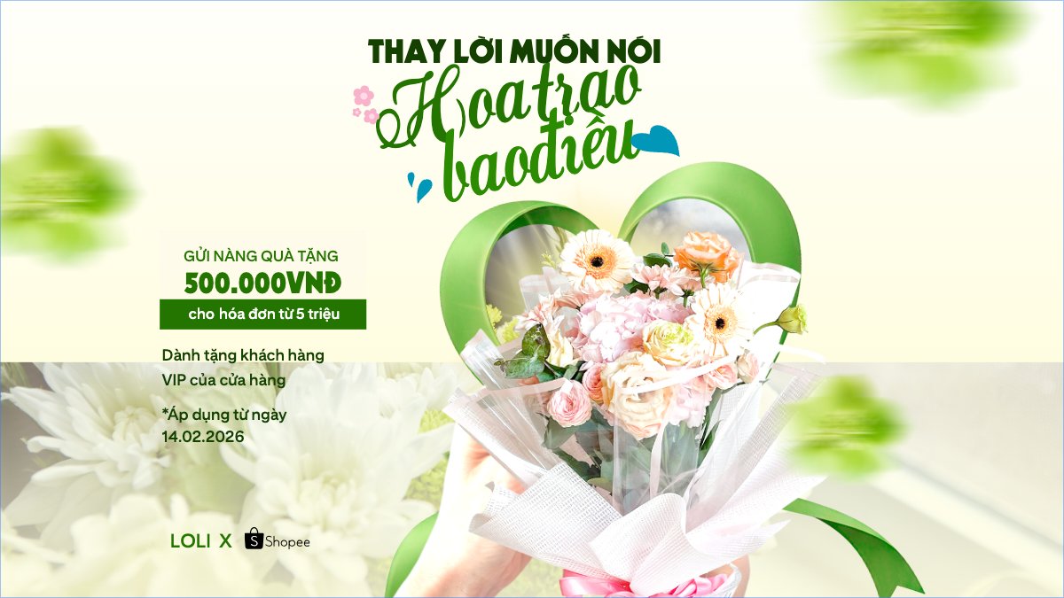 Mẫu Bài post MXH (16:9) Thay lời muốn nói hoa trao bao điều — LayerPic