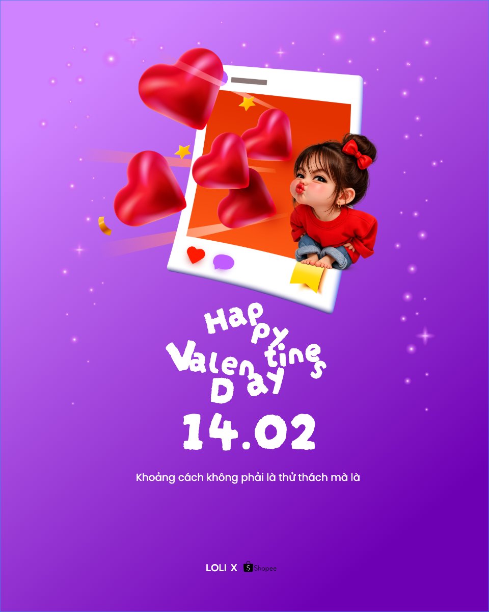 Mẫu Bài post MXH dọc Valentine 14/2 — LayerPic