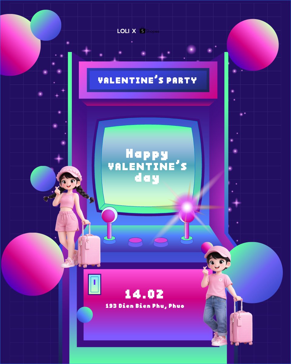 Mẫu Bài post MXH dọc Valentine 14/2 — LayerPic