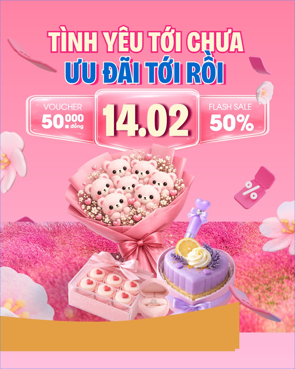 Mẫu Bài post MXH dọc Tình yêu tới chưa ưu đãi tới rồi — LayerPic