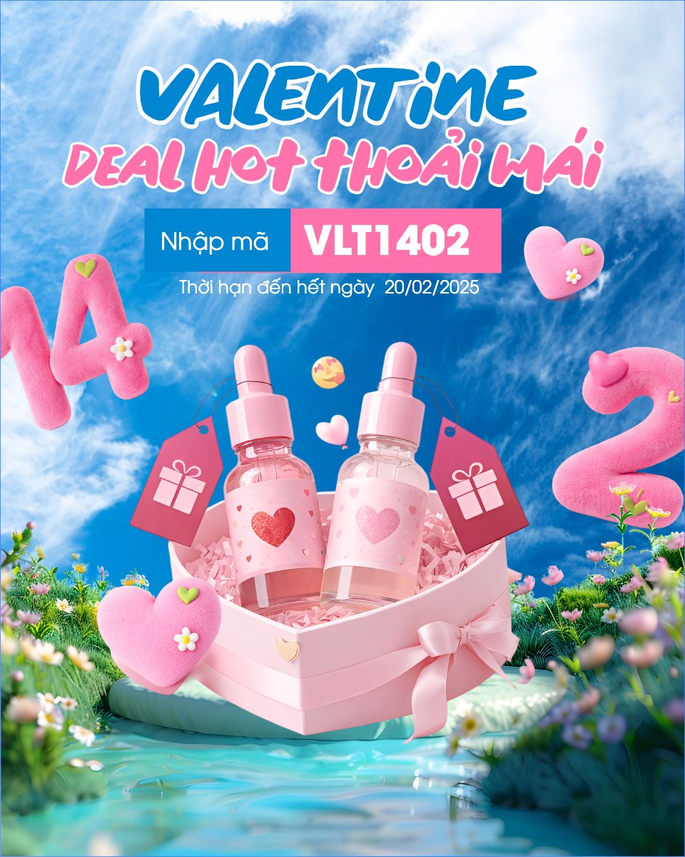 Mẫu Bài post MXH dọc Valentine deal hot thoải mái — LayerPic