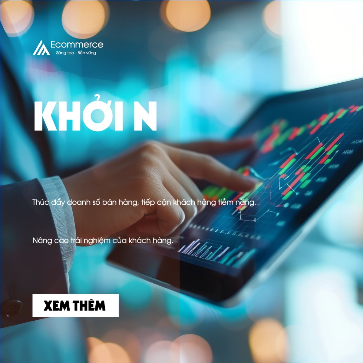 Mẫu Bài post MXH vuông Thương mại điện tử, commercial electronics, doanh nhân — LayerPic