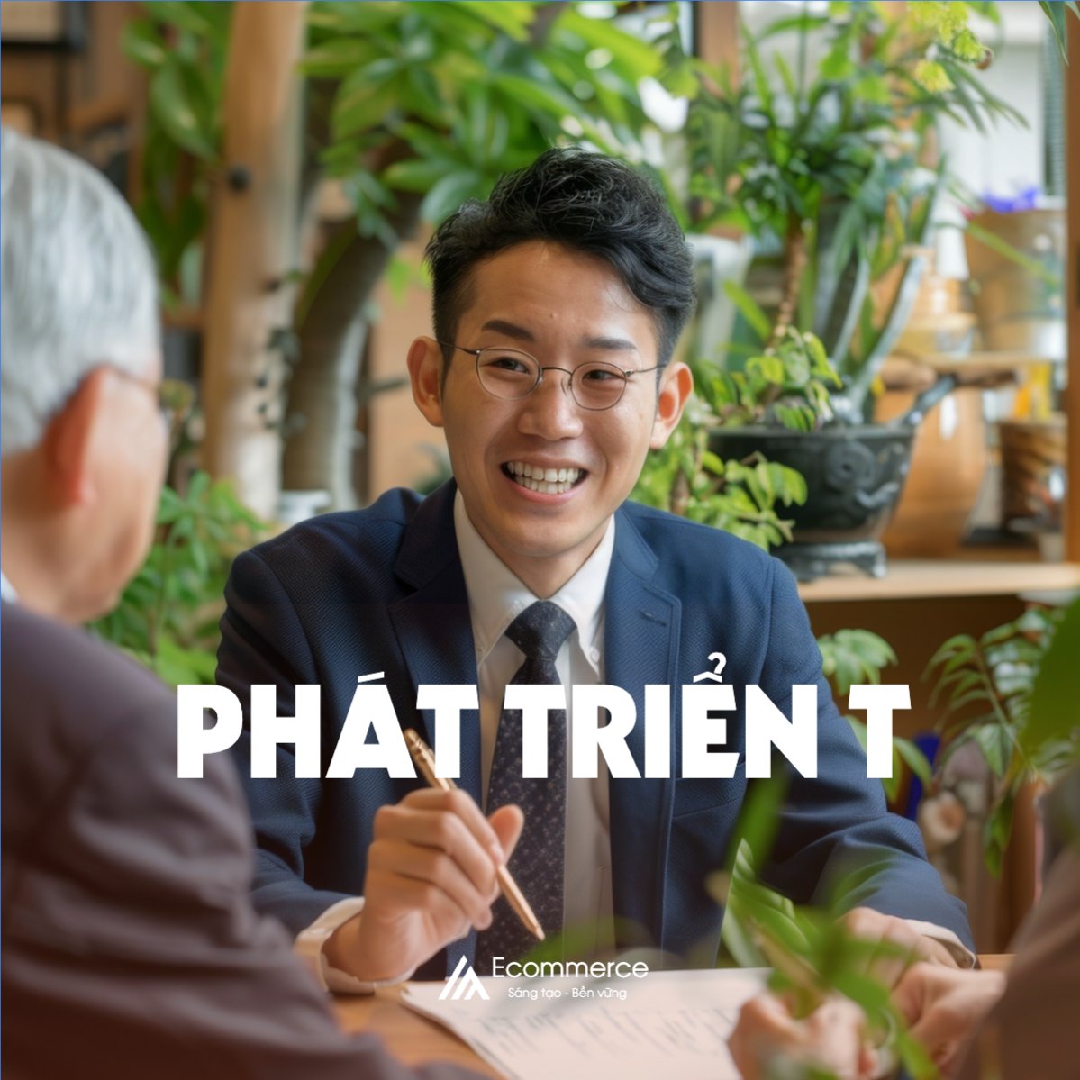 Mẫu Bài post MXH vuông Thương mại điện tử, commercial electronics, doanh nhân — LayerPic