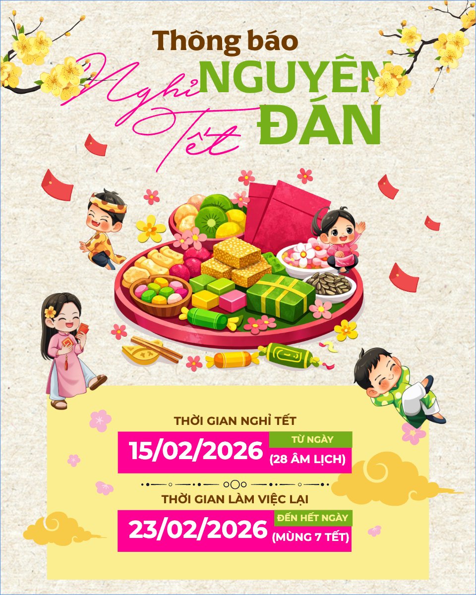 Thông báo nghỉ tết Nguyên Đán