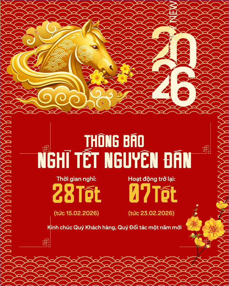 Mẫu Bài post MXH dọc Thông báo nghỉ tết Nguyên Đán — LayerPic
