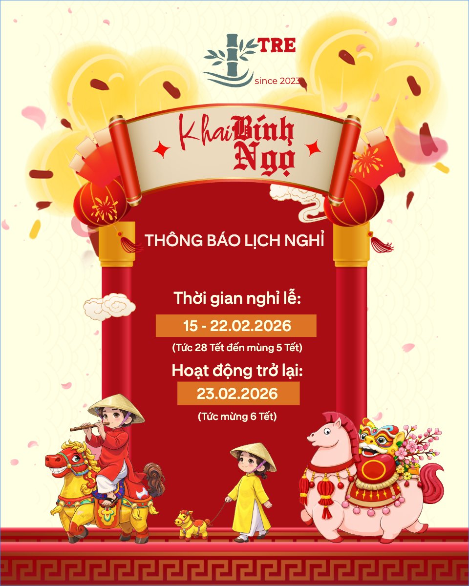 Mẫu Bài post MXH dọc Thông báo lịch nghỉ tết nguyên đán — LayerPic