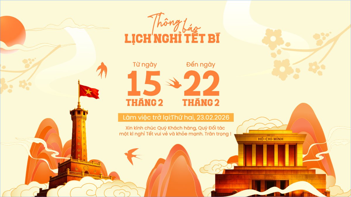 Thông báo lịch nghỉ tết nguyên đán Bính Ngọ 2026