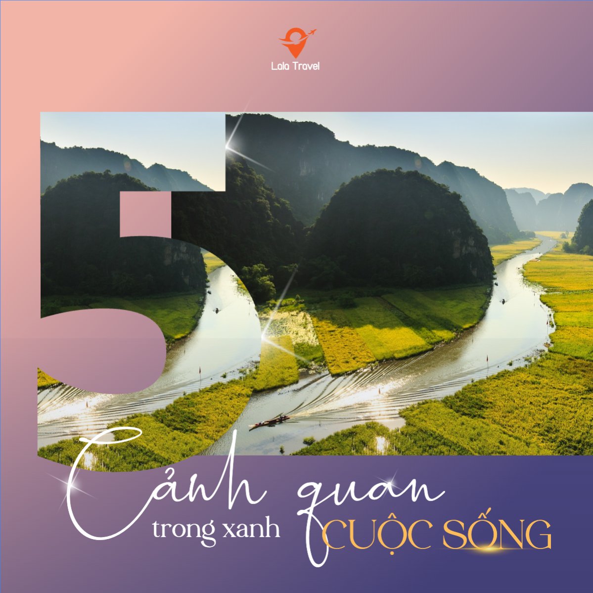 Mẫu Bài post MXH vuông Du lịch, travel, tourism, trải nghiệm, khám phá — LayerPic