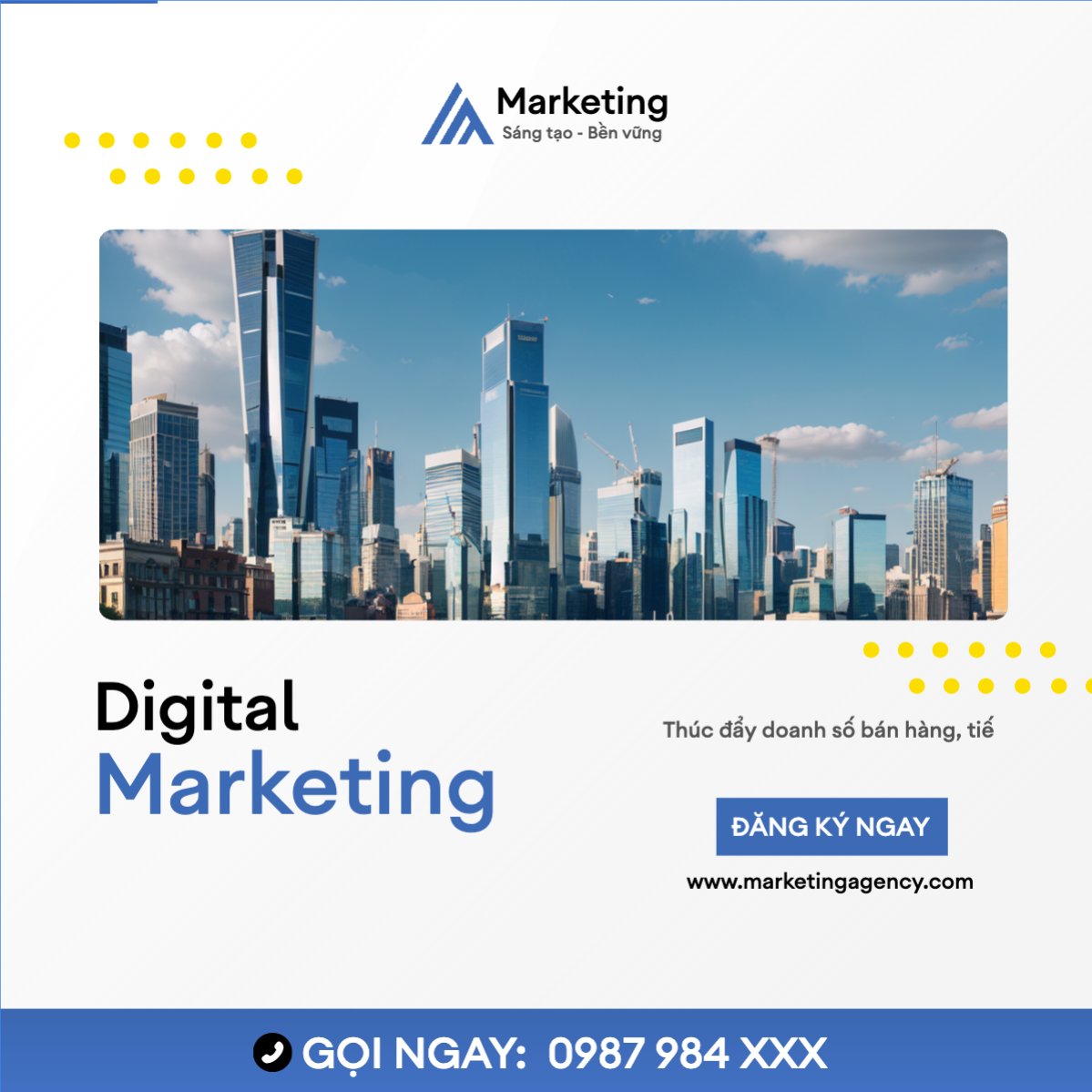 Mẫu Bài post MXH vuông Marketing, tài chính, finance, accounting, đầu tư, insurance — LayerPic
