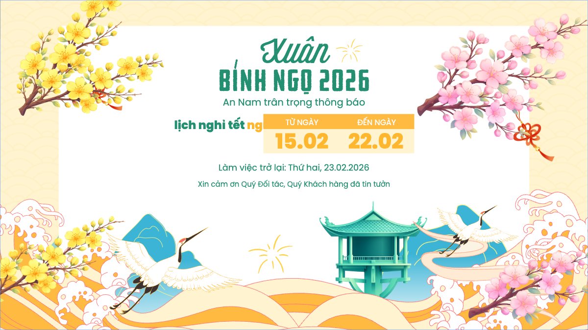 Thông báo lịch nghỉ tết nguyên đán Bính Ngọ 2026